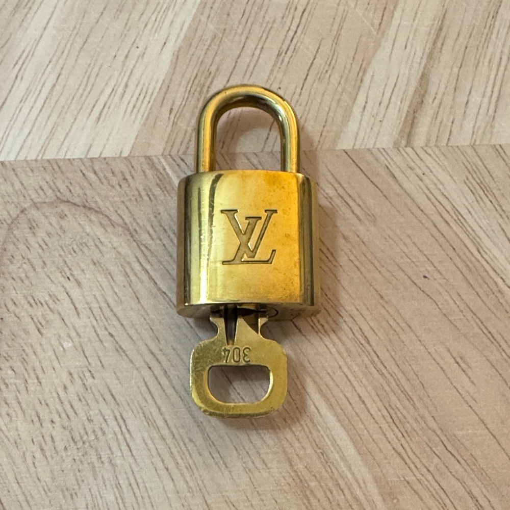Louis Vuitton Gold Padlock with Key